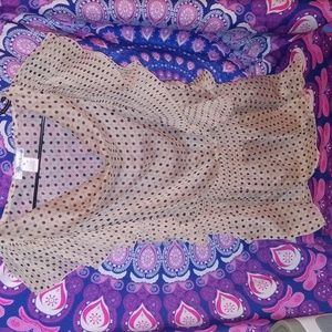 PRISTINE blouse polka dots and runching